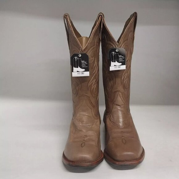 NEW SHYANNE Darby BBW198 Brown Square Toe Mid Calf Western Boots Size 7 M - Picture 2 of 10